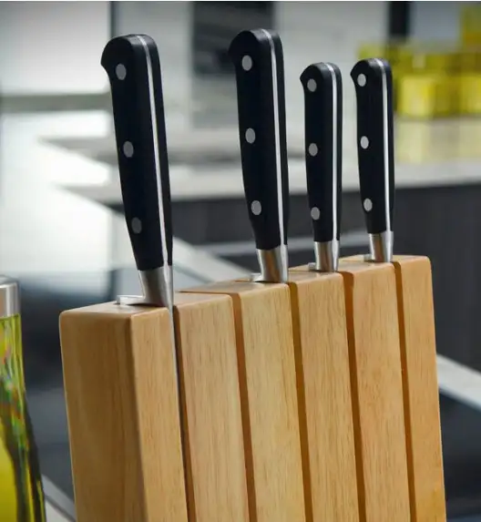 WYPRZEDAŻ! RICHARDSON SHEFFIELD Noże kuchenne Sabatier trompette 5 el w bloku / nitowana rękojeść / stal nierdzewna