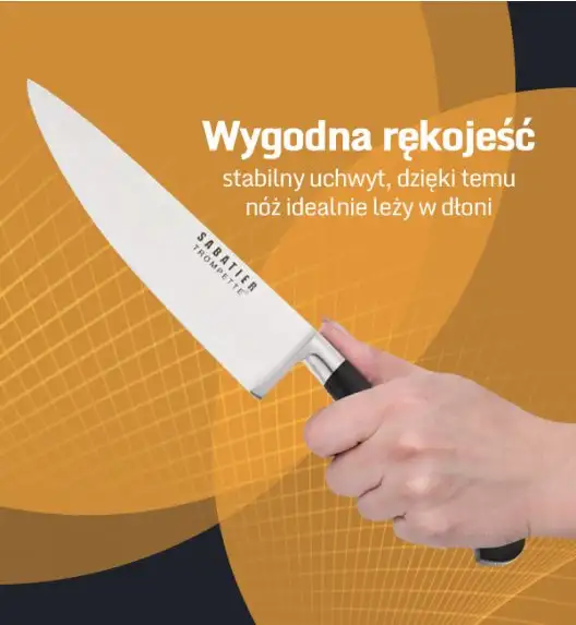 WYPRZEDAŻ! RICHARDSON SHEFFIELD Noże kuchenne Sabatier trompette 5 el w bloku / nitowana rękojeść / stal nierdzewna