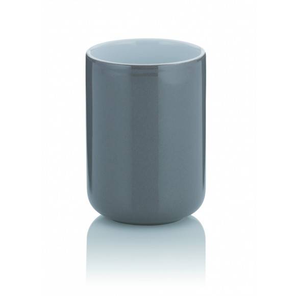 KELA ISABELLA Ceramiczny kubek łazienkowy ⌀ 7,5 cm / szary