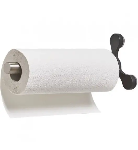 ZELLER Uchwyt na ręcznik papierowy z przyssawkami 33 cm / stal nierdzewna