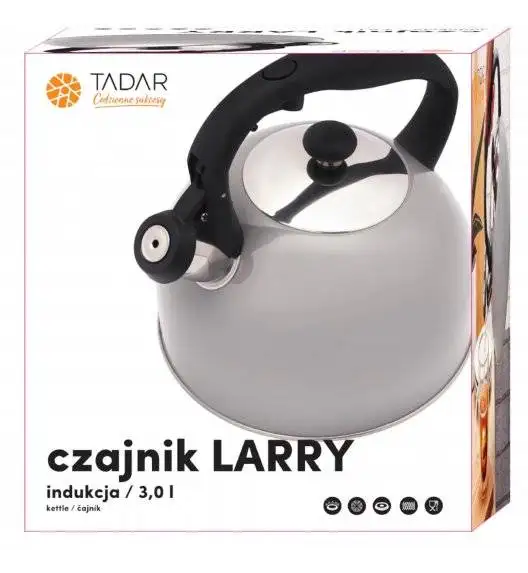 TADAR LARRY Czajnik ze stali nierdzewnej 3,0 L SZARY / indukcja