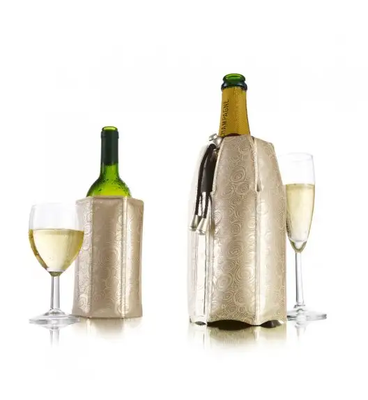 VACU VIN Komplet aktywne schładzacze do wina i szampana Platynowe / tworzywo sztuczne / LENA