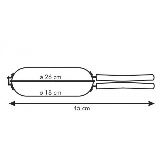 TESCOMA PRESTO Patelnia dwustronna 26 cm z powłoką antyadhezyjną / żółta