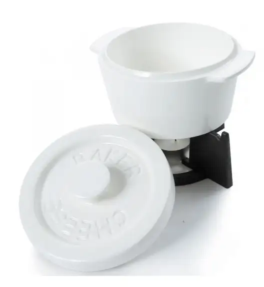 BOSKA Zestaw do zapiekania sera lub fondue Ø 11 cm / ceramika + żeliwo / LENA