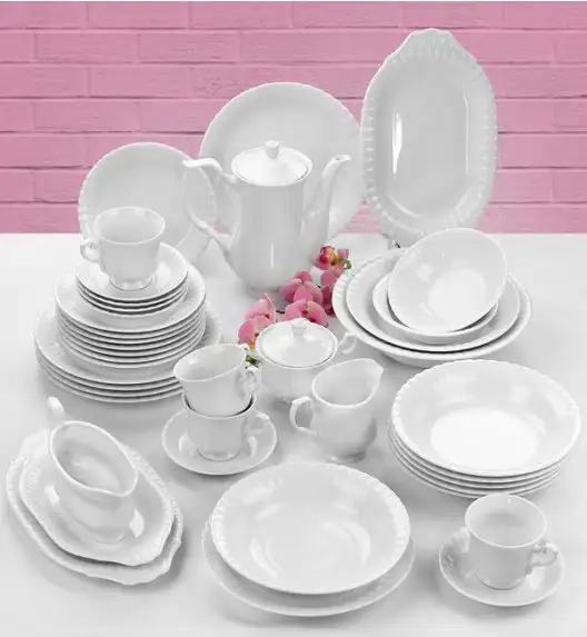 CHODZIEŻ IWONA C000 Serwis obiadowo kawowy 83 el / 12 osób / porcelana