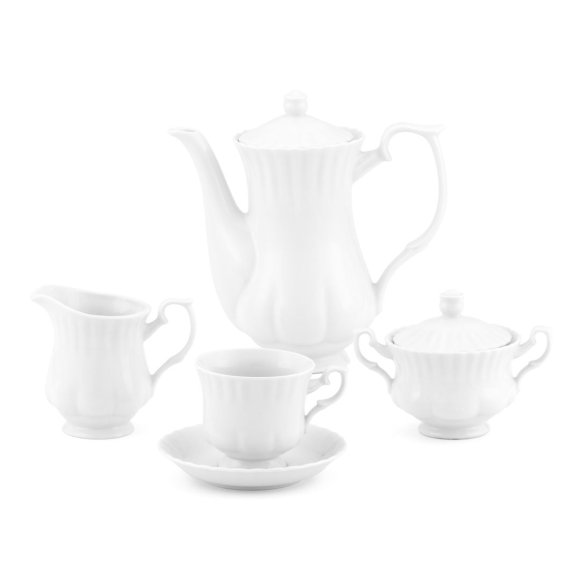 CHODZIEŻ IWONA C000 BIAŁA Serwis kawowy 39 el / 12 osób / porcelana