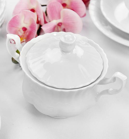 CHODZIEŻ IWONA C000 BIAŁA Serwis kawowy 39 el / 12 osób / porcelana
