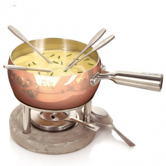 BOSKA Zestaw fondue 1 l / stal nierdzewna + miedź / LENA