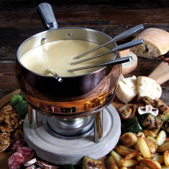 BOSKA Zestaw fondue 1 l / stal nierdzewna + miedź / LENA