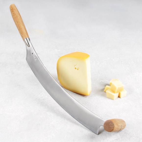 BOSKA LIFE Holenderski nóż do sera i pizzy 30 cm / stal nierdzewna + drewno dębowe / LENA