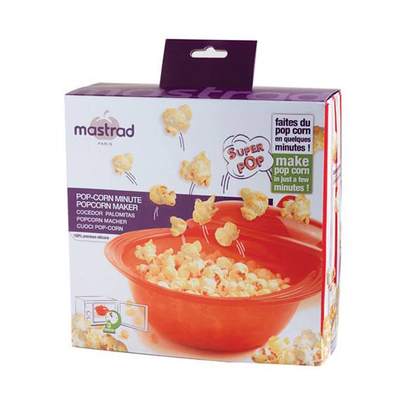 MASTRAD Naczynie do popcornu / tworzywo sztuczne / pomarańczowy / LENA