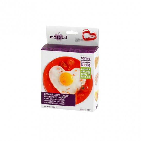 MASTRAD Zestaw 2 foremek do jajek w kształcie serca / czerwone / tworzywo sztuczne / LENA