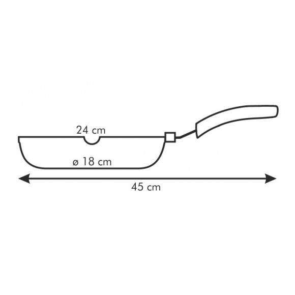 TESCOMA PREMIUM Patelnia grillowa 24 cm / powłoka antyadhezyjna