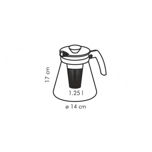TESCOMA TEO Czajnik/dzbanek 1,25 l / wyjmowane sitka / żółty ZOBACZ FILM