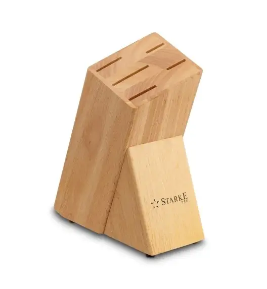 STARKE PRO HARUNA Komplet noży kuchennych w bloku 6 el. / drewno kauczukowe / niemiecka jakość 