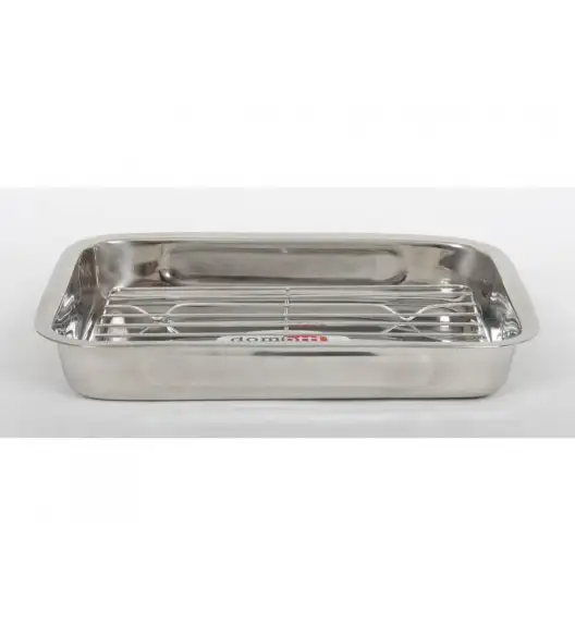 DOMOTTI Brytfanna z rusztem 40 x 28,5 x 5 cm / stal nierdzewna / 81232