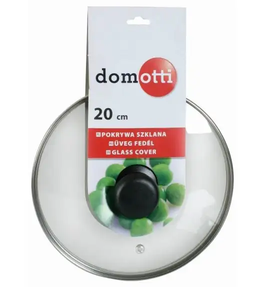 DOMOTTI Pokrywka uniwersalna z odpowietrznikiem 20 cm / szkło
