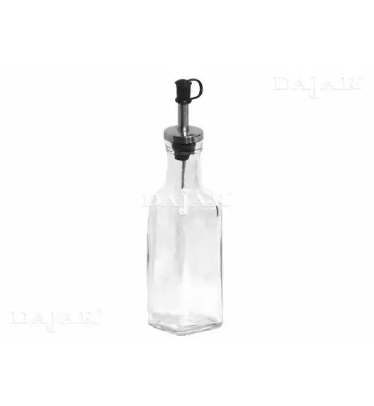 DOMOTTI Kwadratowa butelka na oliwę z lejkiem 220 ml / szkło / 37805