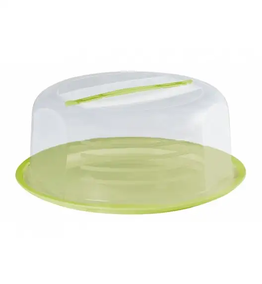 DOMOTTI DOLCE Okrągły pojemnik na ciasto z pokrywką Ø30 cm / zielony / tworzywo sztuczne / 698911