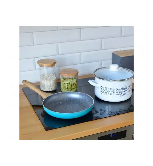 AMBITION NORDIC Pojemnik szklany z bambusowym wieczkiem 1 l / styl skandynawski