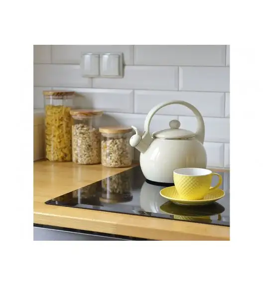 AMBITION NORDIC Pojemnik szklany z bambusowym wieczkiem 650 ml / styl skandynawski