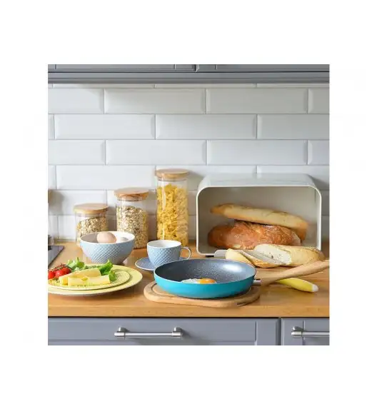 AMBITION NORDIC Pojemnik szklany z bambusowym wieczkiem 650 ml / styl skandynawski