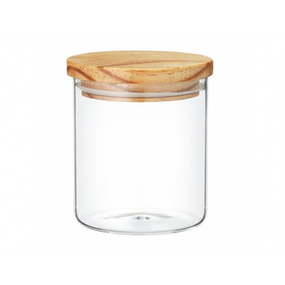 AMBITION NORDIC Pojemnik szklany z bambusowym wieczkiem 650 ml / styl skandynawski