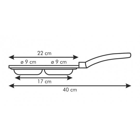 TESCOMA PREMIUM Patelnia do jajek i placków 22 cm / 4 wgłębienia / powłoka antyadhezyjna