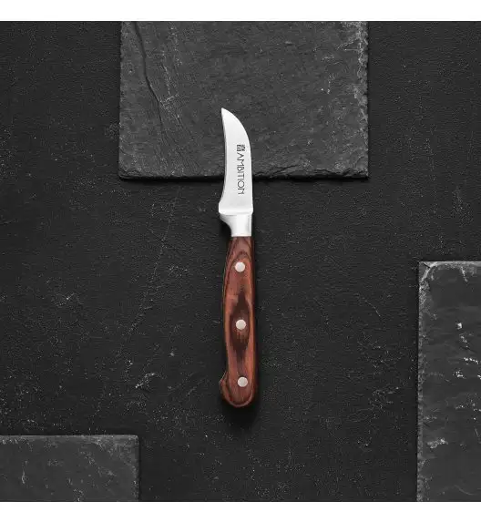 AMBITION TITANIUM Nóż do obierania 5 cm / drewniana rękojeść