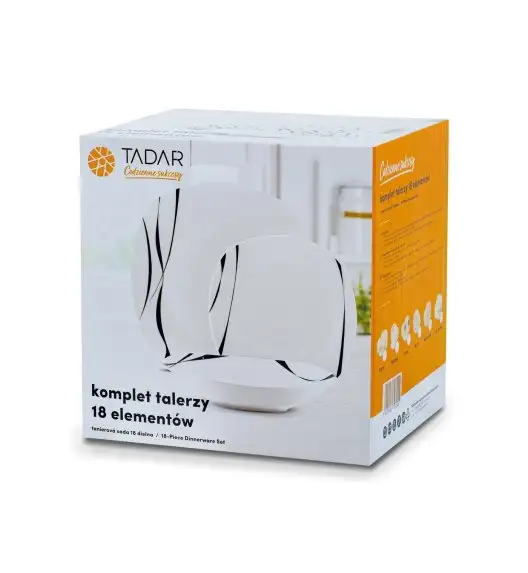 TADAR SAXO Serwis obiadowy 18 elementów dla 6 osób / porcelana