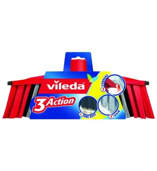 VILEDA® 3Action Szczotka do zamiatania / 3 rodzaje włosia / 173118 / DELHAN