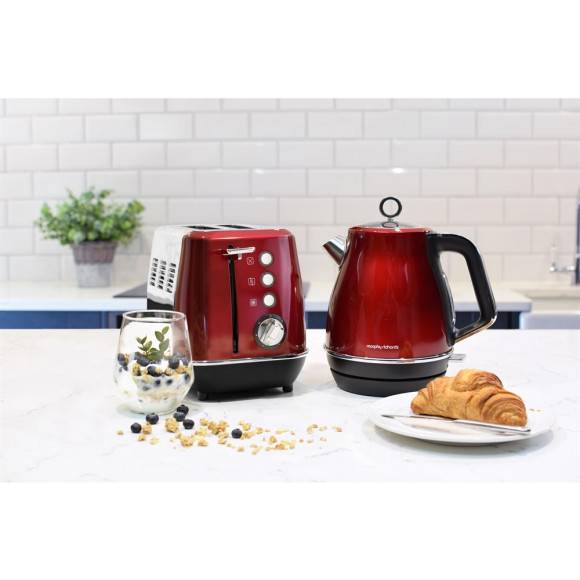 MORPHY RICHARDS EVOKE Toster na 2 kromki czerwony / stal nierdzewna / 224408