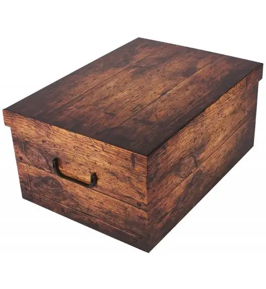 MISS SPACE Pudełko do przechowywania 37 x 51 cm / imitacja drewna / KAMAI