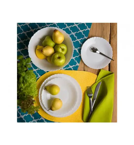 LUMINARC FESTON Komplet obiadowy 19 el dla 6 os / Wyprodukowane we Francji / Szkło hartowane / 03985