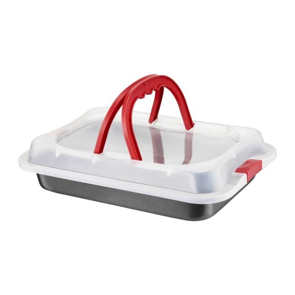 AMBITION LUKRECJA Forma do pieczenia z plastikową pokrywą 36 x 25 cm / czarna / 69935