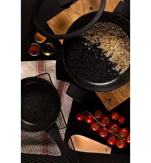 GERLACH GRANITEX Zestaw patelni z powłoką ceramiczną ILAG Granitec® 20, 28 cm + Brytfanna 32 cm z pokrywką / aluminium