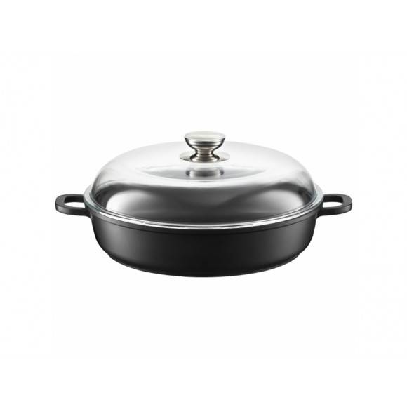 AMBITION MAGNAT Brytfanna / patelnia z pokrywą Ø26 cm / aluminium / czarna / 84523