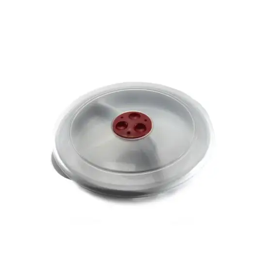 AMBITION SMART Talerz dzielony do kuchenki mikrofalowej 25 cm / biało-czerwony / tworzywo sztuczne / 699348
