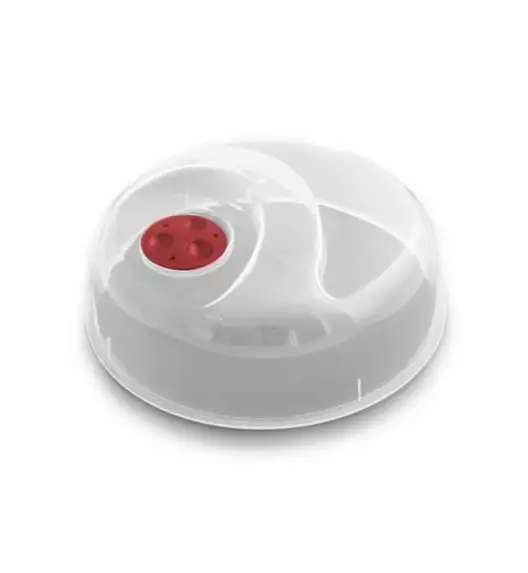 AMBITION SMART Pokrywa do kuchenki mikrofalowej 25 cm / biało-czerwony / tworzywo sztuczne / 699349