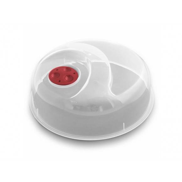 AMBITION SMART Pokrywa do kuchenki mikrofalowej 25 cm / biało-czerwony / tworzywo sztuczne / 699349