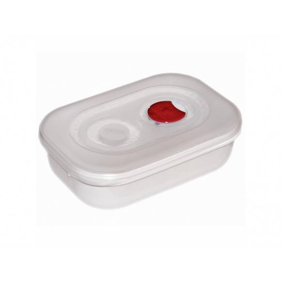 AMBITION SMART Garnek do kuchenki mikrofalowej 0,9 L / biało-czerwony / tworzywo sztuczne / 699368