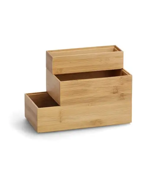 ZELLER Pudełko do przechowywania 23x15 cm / drewno bambusowe
