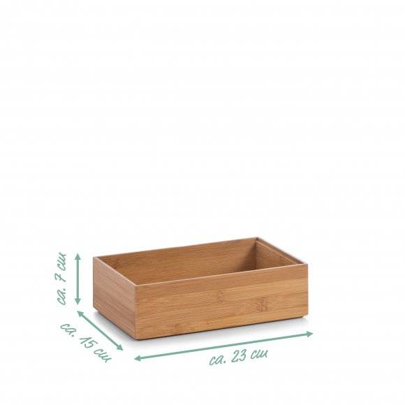 ZELLER Pudełko do przechowywania 23x15 cm / drewno bambusowe