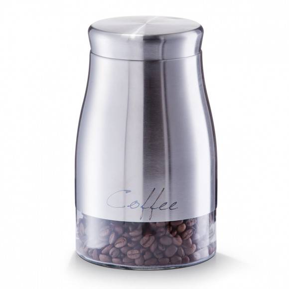 ZELLER COFFEE Pojemnik na kawę ø 11,5 cm / stal nierdzewna