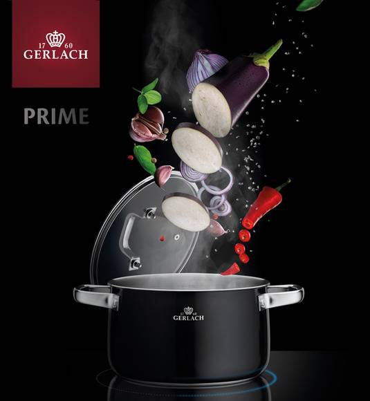 GERLACH PRIME Komplet Garnki z pokrywkami 6 el + Patelnie Gerlach Harmony Classic 20, 28 cm