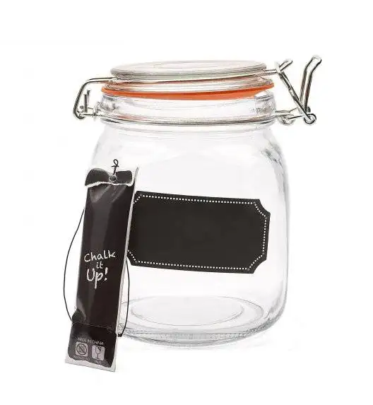 TADAR CHALK Słoik z etykietą do pisania kredą 1 l / szkło  