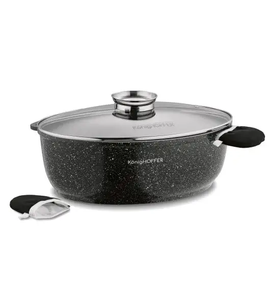 KonigHOFFER KINGSTONE Brytfanna owalna 8 l z aromatyzerem / powłoka ceramiczna