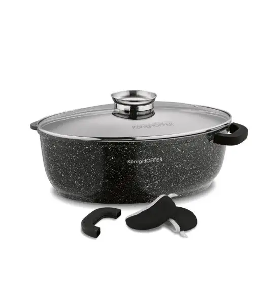 KonigHOFFER KINGSTONE Brytfanna owalna 8 l z aromatyzerem / powłoka ceramiczna