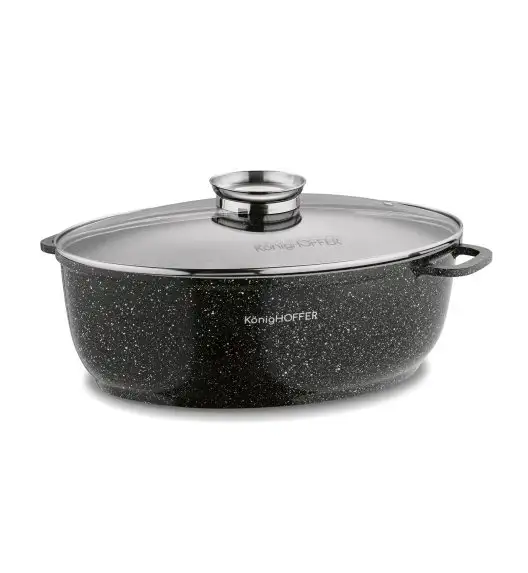 KonigHOFFER KINGSTONE Brytfanna owalna 8 l z aromatyzerem / powłoka ceramiczna