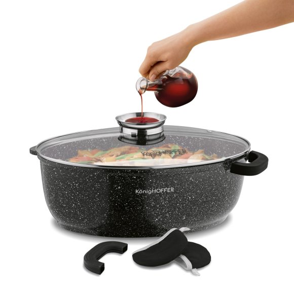 KonigHOFFER KINGSTONE Brytfanna owalna 8 l z aromatyzerem / powłoka ceramiczna